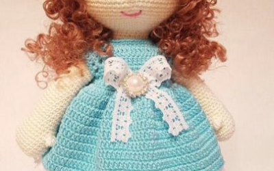 Boneca de Lacinho Receita #Amigurumi #boneca