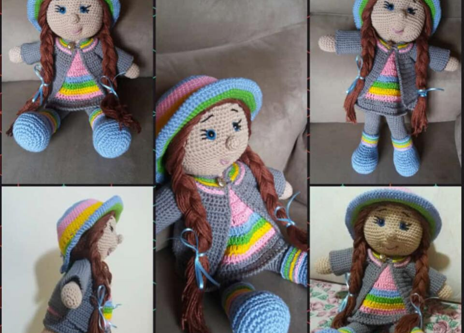 Boneca Tinny #ReceitaAmigurumi #Boneca
