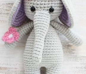 Elefantinha Fofa #Amigurumi