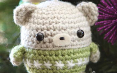 Chaveiro Ursinho Amigurumi