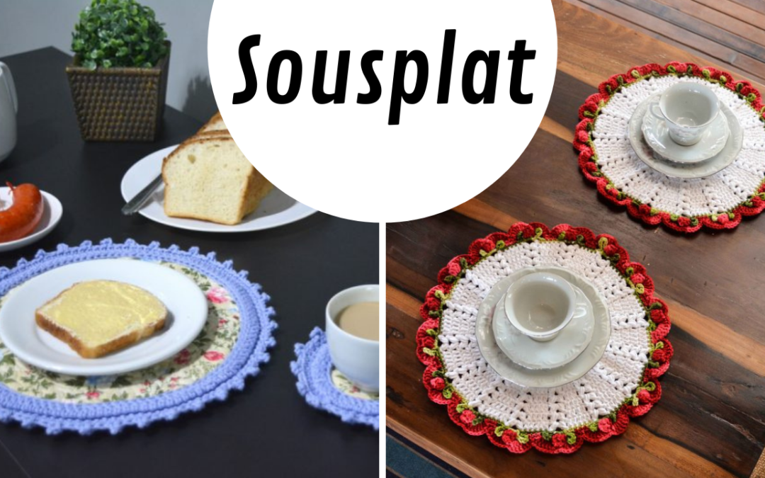 Sousplat do Campo e Sousplat De Crochê E Tecido