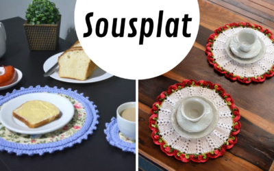Sousplat do Campo e Sousplat De Crochê E Tecido