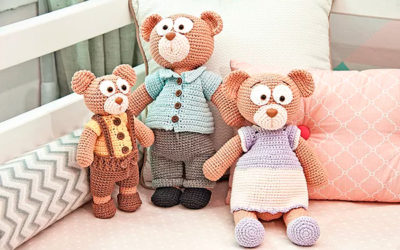 Família Urso Amigurumi l Receita Passo a Passo