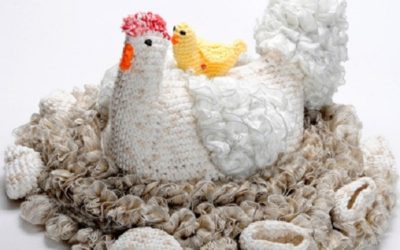 Galinha e Pintinho no Ninho Amigurumi Receita Passo a Passo