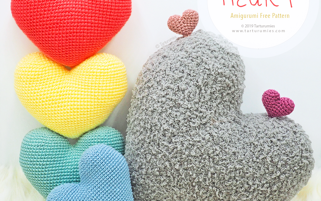 Corações Amigurumi