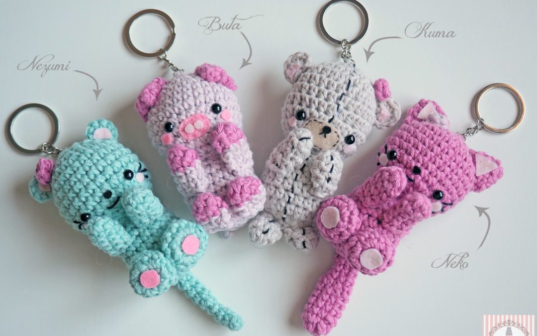 Chaveiros Kawaii – Gato e Rato