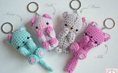 Chaveiros Kawaii – Gato e Rato