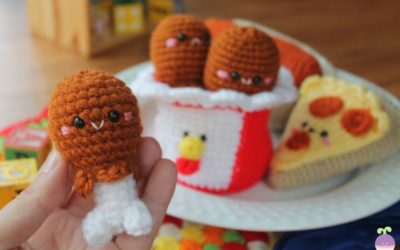 Baldinho de frango Amigurumi