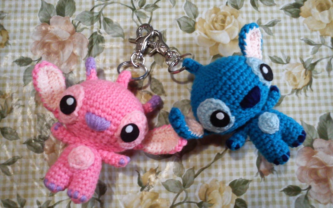 Chaveiro Stitch e Angel