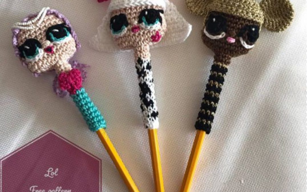 Ponteira de Lápis Bonecas Lol – Croche Uma Arte