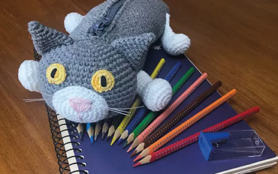 Estojo Gatinho – Croche Uma Arte