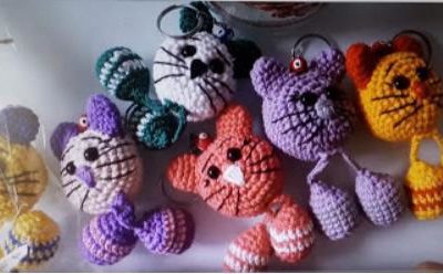 Chaveiros Gatinhos – Croche Uma Arte