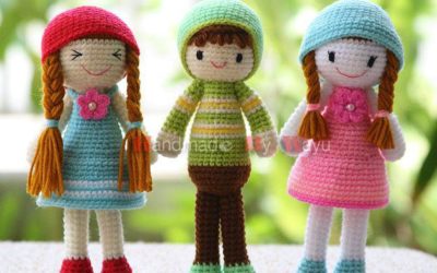 3 Amiguinhos Felizes – Croche Uma Arte