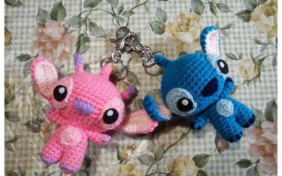 Chaveiro Angel e Stich – Receita Passo Passo
