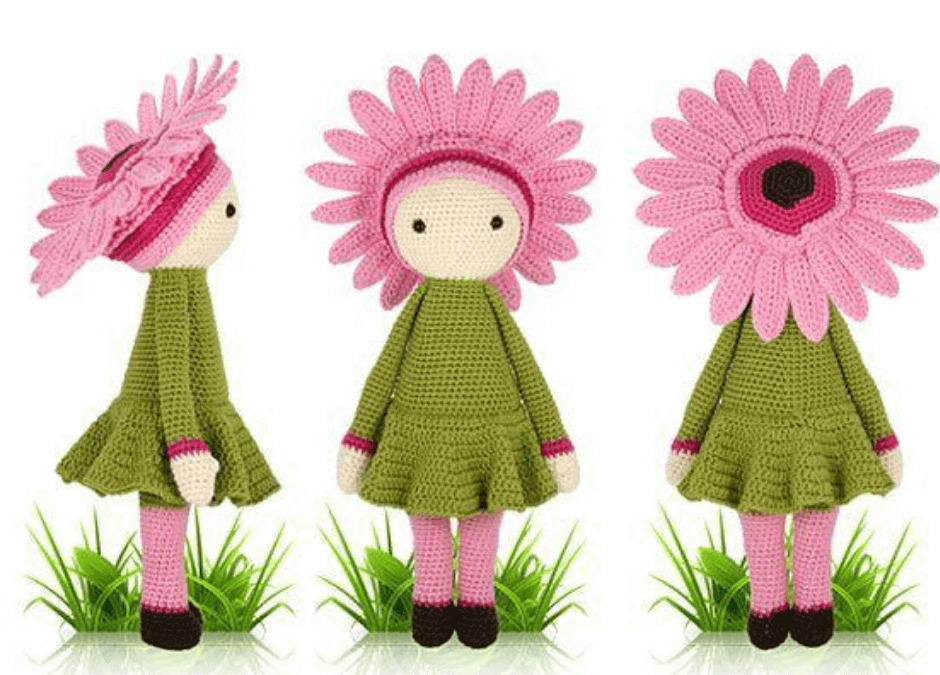 Boneca Flor Amigurumi | Receita Passo a Passo