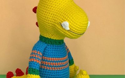 Dino Amarelo Amigurumi | Receita Passo a Passo
