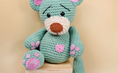 Ursinho Azul Coração | Amigurumi Receita Passo a Passo