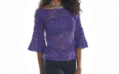 Blusa Ultra Violeta de Croche