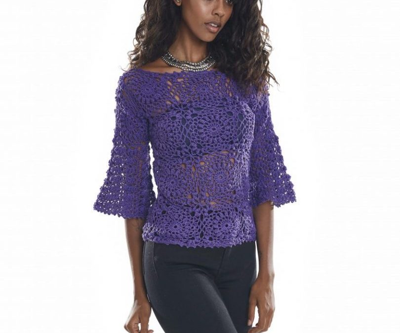 Blusa Ultra Violeta de Croche