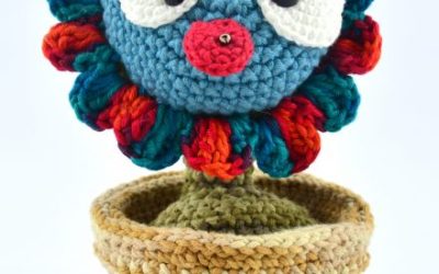 Flor no Vaso Amigurumi