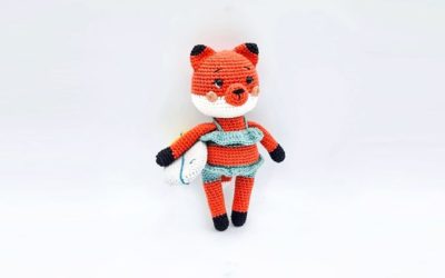 Raposa Surfista Amigurumi