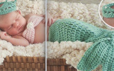 Fantasia de Sereia para Bebês em Crochê