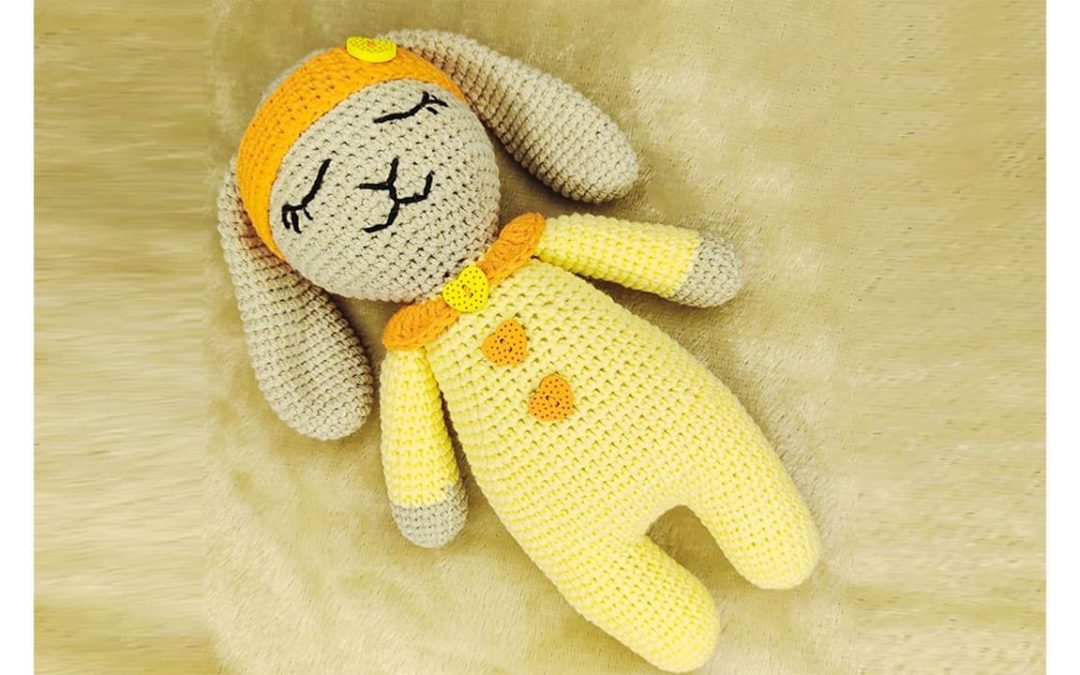 Coelho Dormindo Receita de Amigurumi Passo a Passo