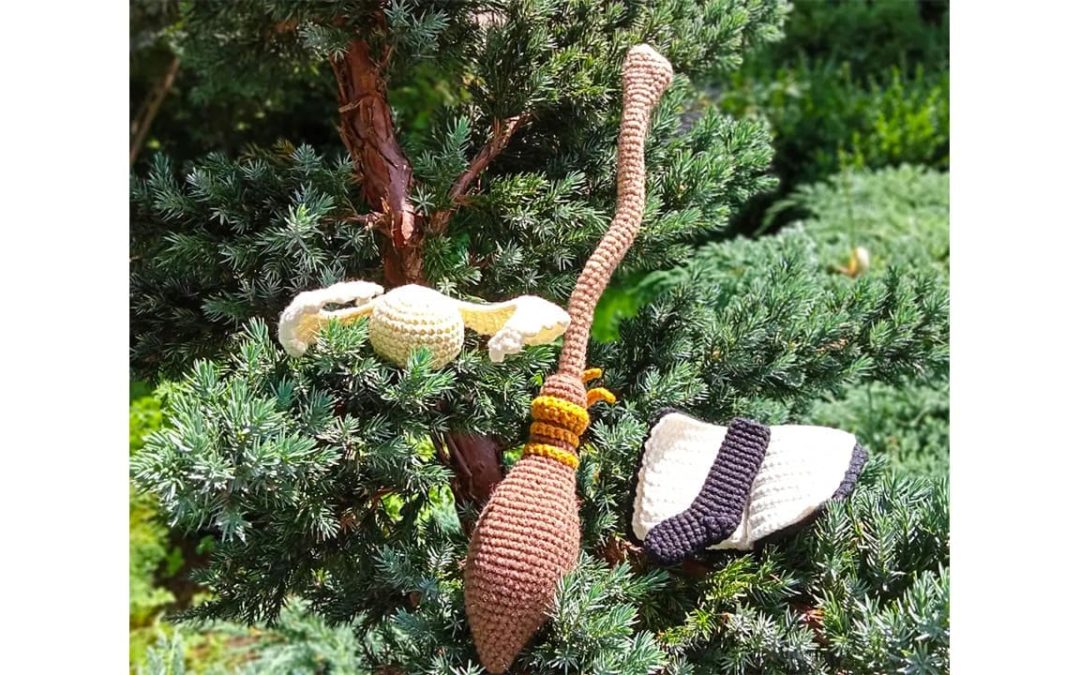 Vassoura Harry Potter Amigurumi