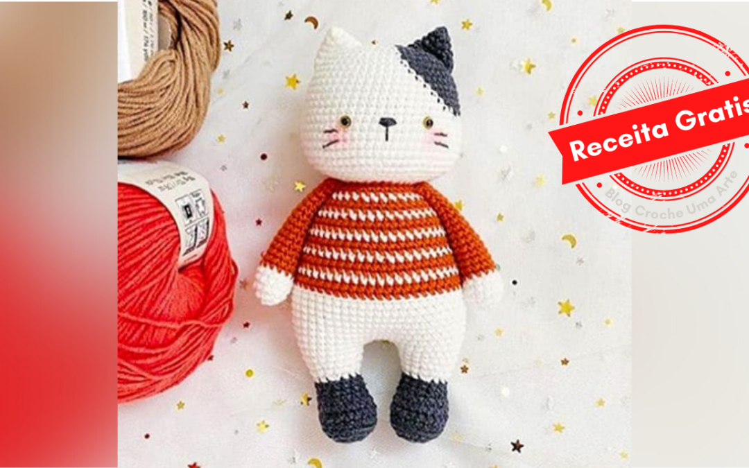 GAto de Natal Amigurumi Receita Passo a Passo Gratis