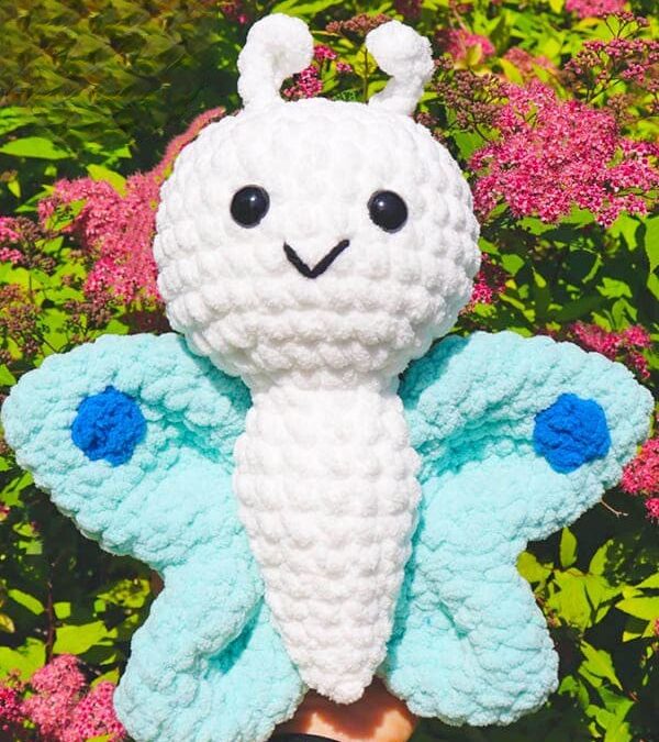 Borboleta de Pelucia Amigurumi Receita Passo a Passo Gratis