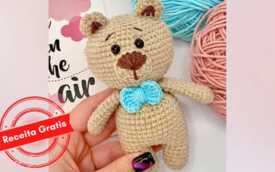 Ursinho de Gravata Amigurumi Receita Passo a Passo Gratis
