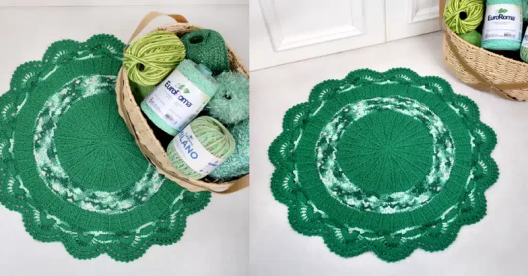 Tapete Redondo de Crochê | Passo a Passo