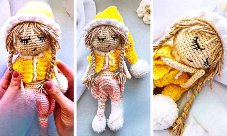 Boneca Loira Amigurumi