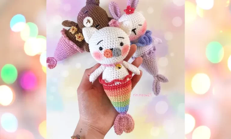 Gatinha Sereia Amigurumi