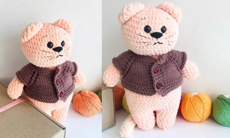 Gatinho de pelucia Amigurumi