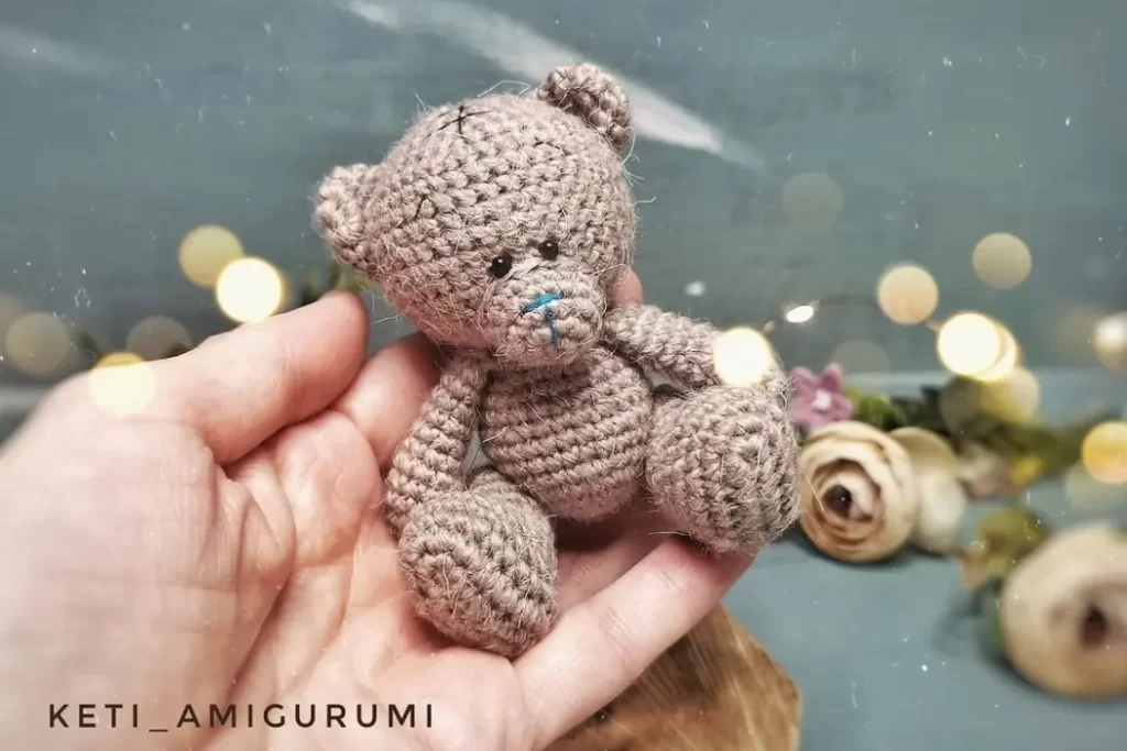 Chaveiro Ursinho Amigurumi
