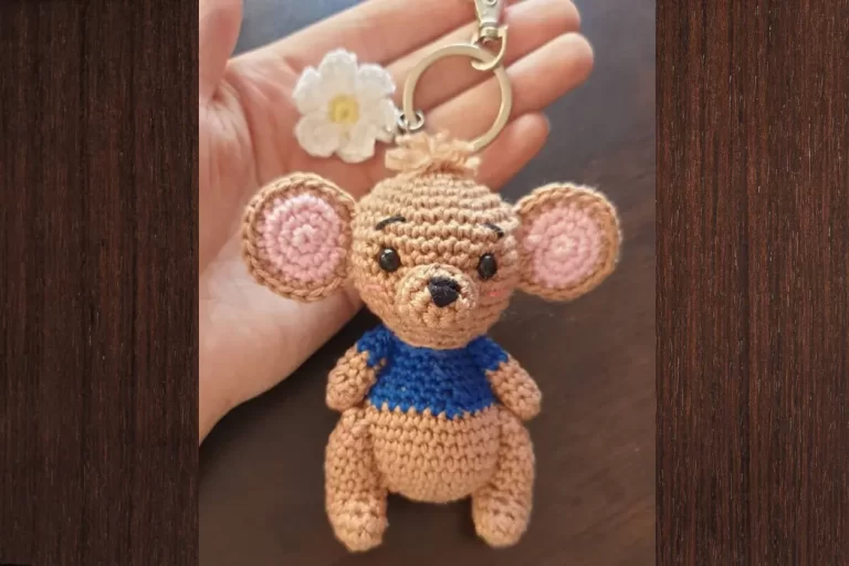 Chaveiro Canguru Amigurumi