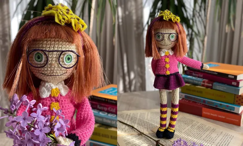 Boneca Junie Jones Amigurumi