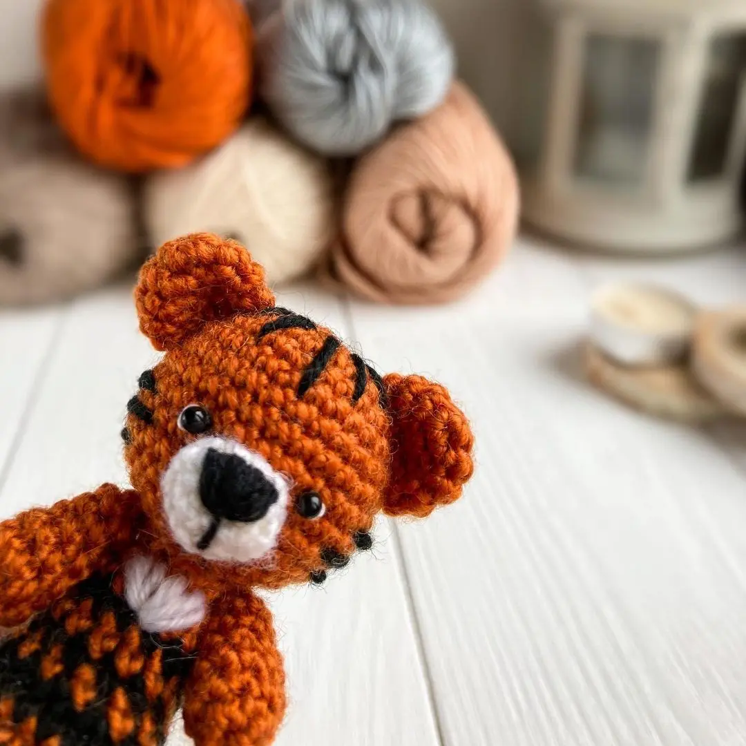 Receita passo a passo Mini Tigre Amigurumi