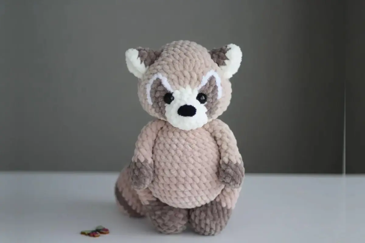 Guaxinim de Pelúcia Amigurumi