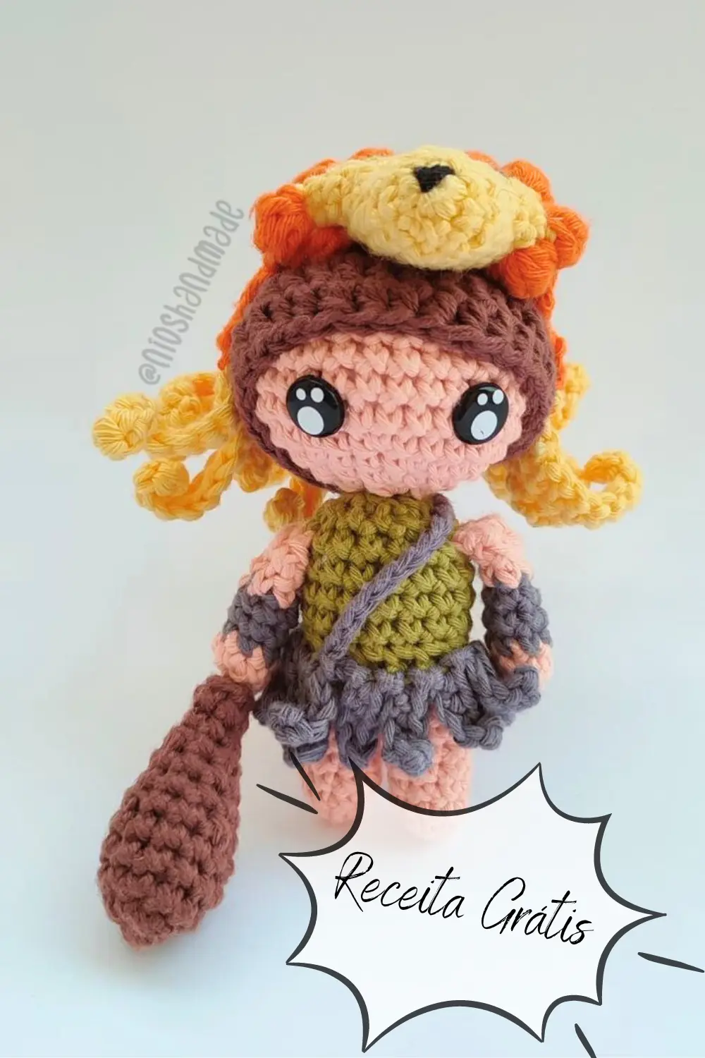 Guerreiro Hércules Boneca Amigurumi Receita Passo a Passo