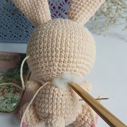 montagem Coelinho dia dos Namorados Amigurumi