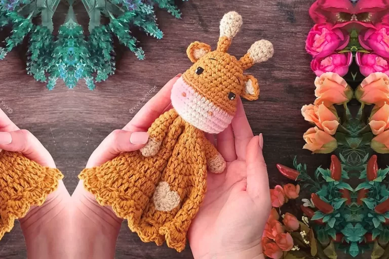 Receita Passo a Passo Manta Naninha Girafa Amigurumi
