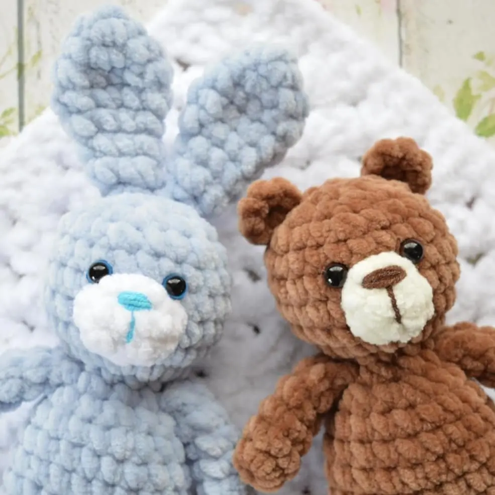 gratis receita Urso e Coelho Amigurumi