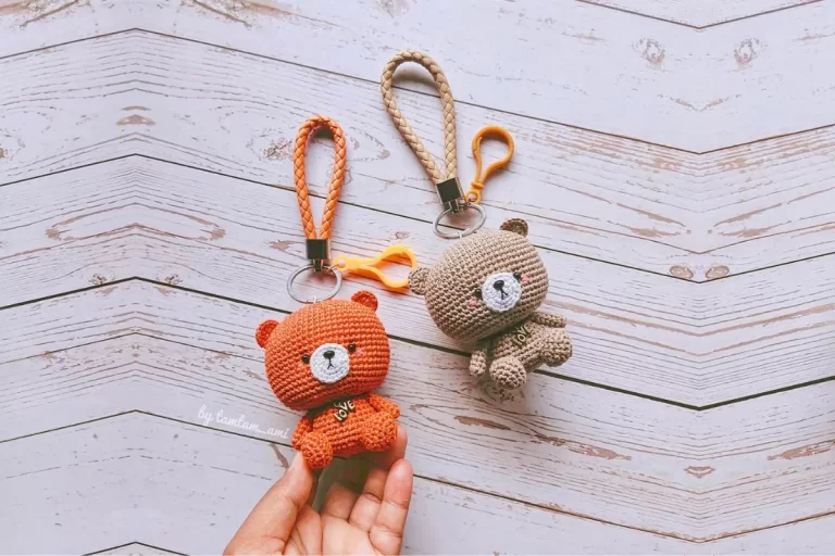 Chaveiro Urso Amigurumi
