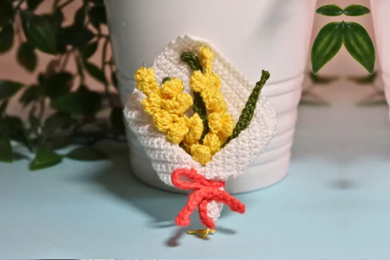 Flor Mimosa de Croche