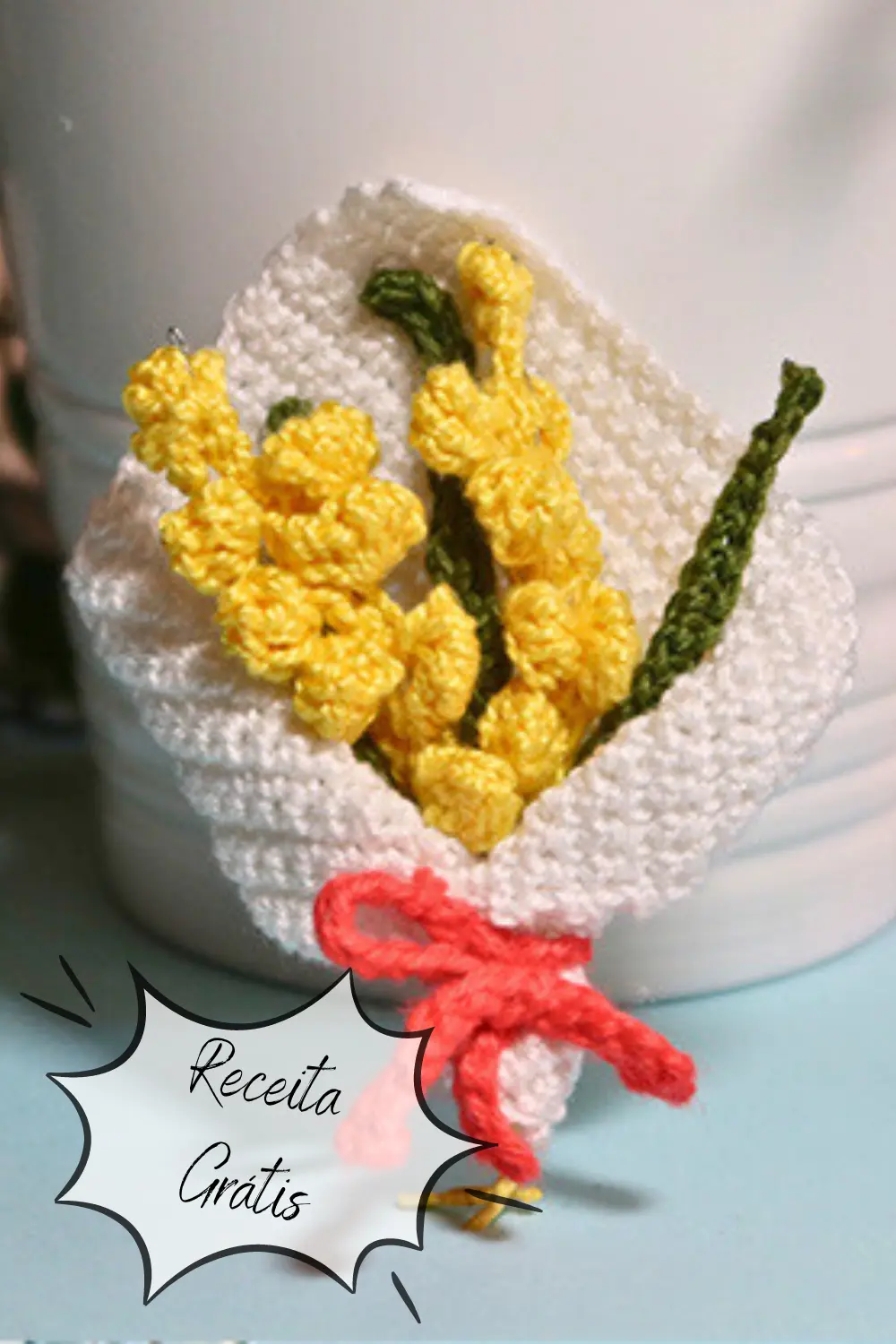 Flor Mimosa de Croche Pinterest