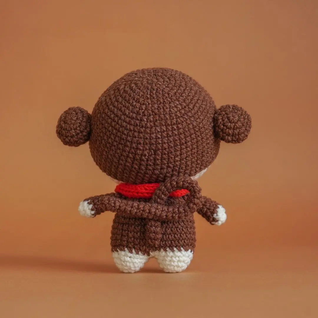 Macaco Elegante Amigurumi Receita Passo a Passo Gratis Costas