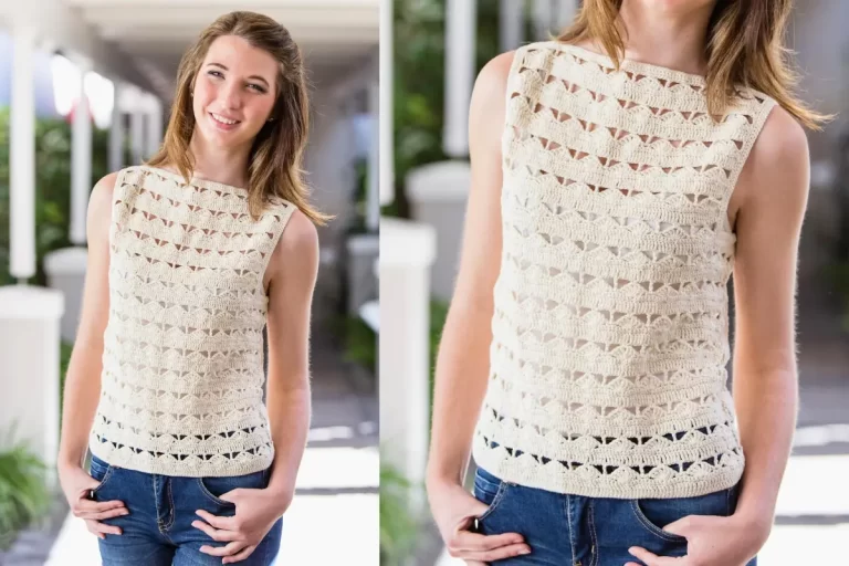 Blusa de Crochê Decote Curto