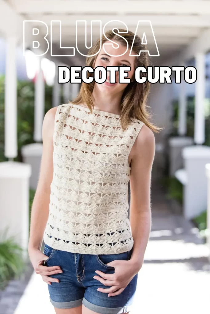 Blusa de Crochê Decote Curto Pinterest